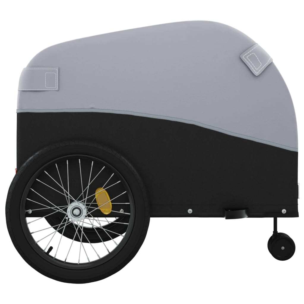 Bike Trailer Black and Gray 99.2 lb Iron