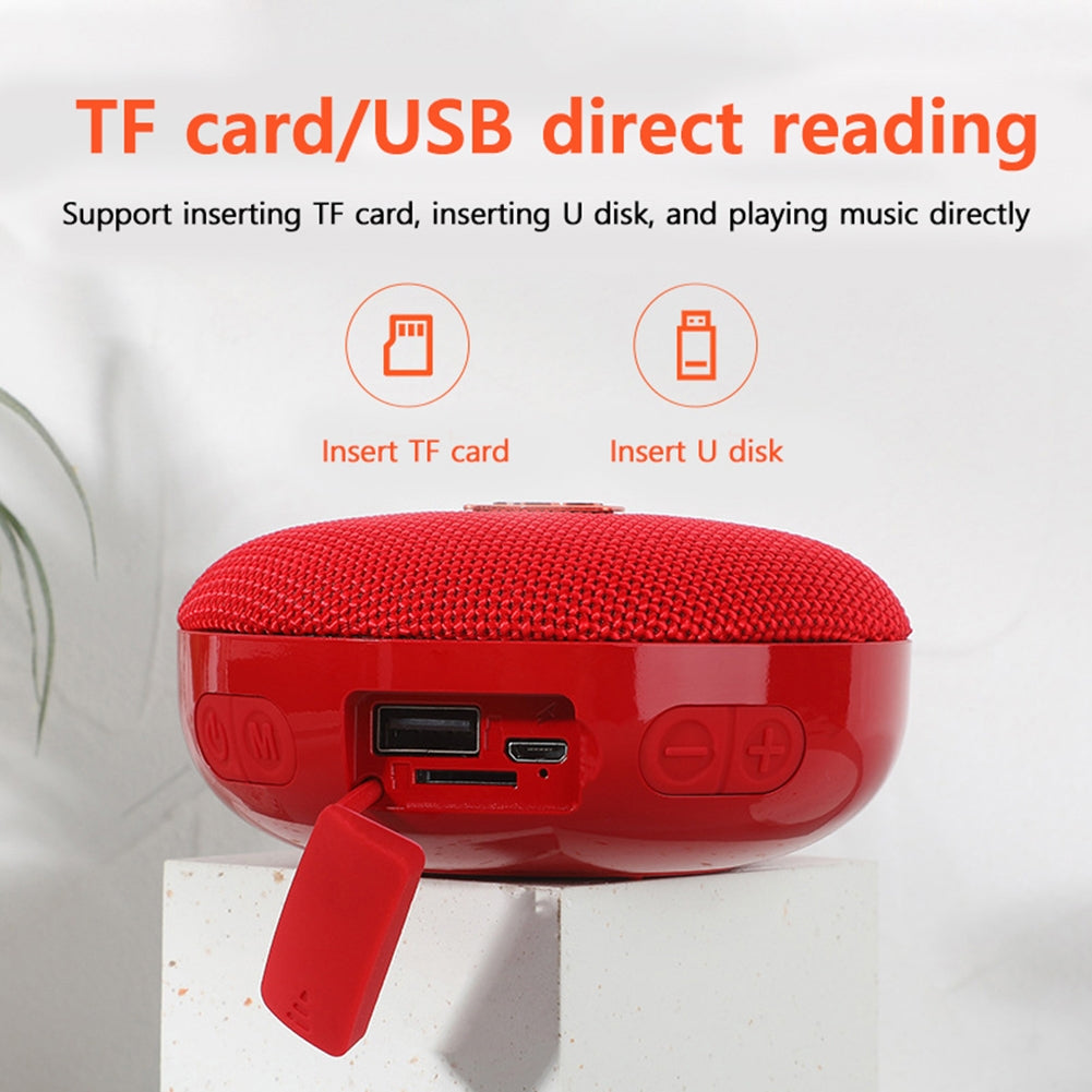 TG352 Portable Wireless Speaker 360 HD Surround Stereo Sound With Strong Bass Waterproof Speaker For Home Parties Activities grey