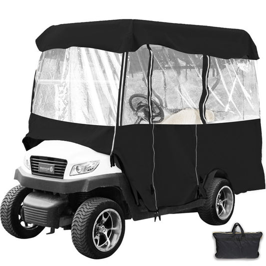 VEVOR Golf Cart Enclosure, Polyester Driving Enclosure, Club Car Covers Universal Fits for 2+2 Passenger Golf Carts, Sunproof and Dustproof Outdoor Cart Cover