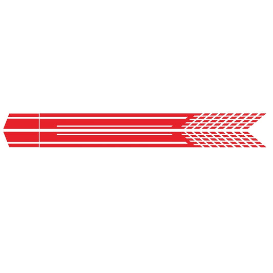 2pcs / set DIY Car Both Sides Stickers Racing Stripes Camouflage Car Products Car Wrap Film Vinyl Car Accessories red