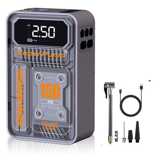 150PSI Tire Inflator Portable Air Compressor, 60W Electric Tire Pump with LCD Digital, Rechargeable 3600mAh Battery Powered