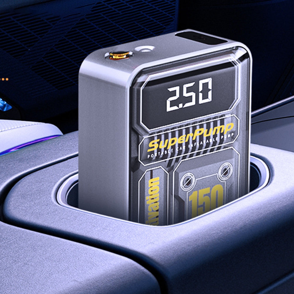 150PSI Tire Inflator Portable Air Compressor, 60W Electric Tire Pump with LCD Digital, Rechargeable 3600mAh Battery Powered