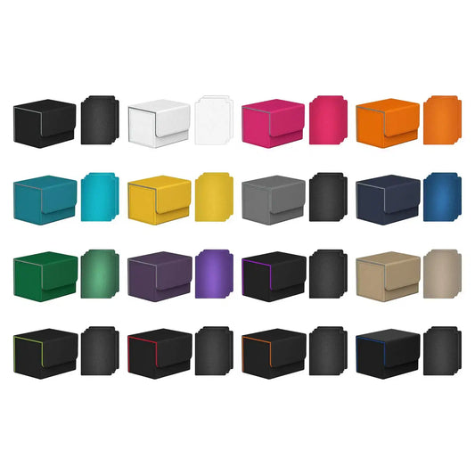 Color: Black - Card Deck Box Collectible Cards Container with Magnetic Closure Card Deck Storage Box for Sports Cards Trading Card Games