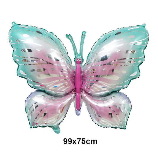 Color: AGATE, Ballon Size: 10inch - Colourful Butterfly Balloon Girl Birthday Party Supplies Flower and Butterfly Theme Party Decoration Baby Shower