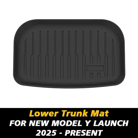 Color Name: PURPLE, Size: X - TPE Floor Mats For New Tesla Model Y Launch 2025+ Juniper Cargo Liner All Weather Trunk Mats Floor Liner Seat Backrest Mats