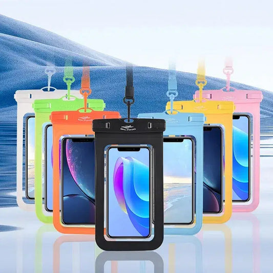 Color: Black - Mobile Phone Waterproof Cover Drift Diving Swimming Training 7 Inch Mobile Phone Cover Large Transparent Strong Seal